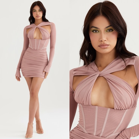 House of CB Dresses & Skirts - House of CB Adanna blush corset dress